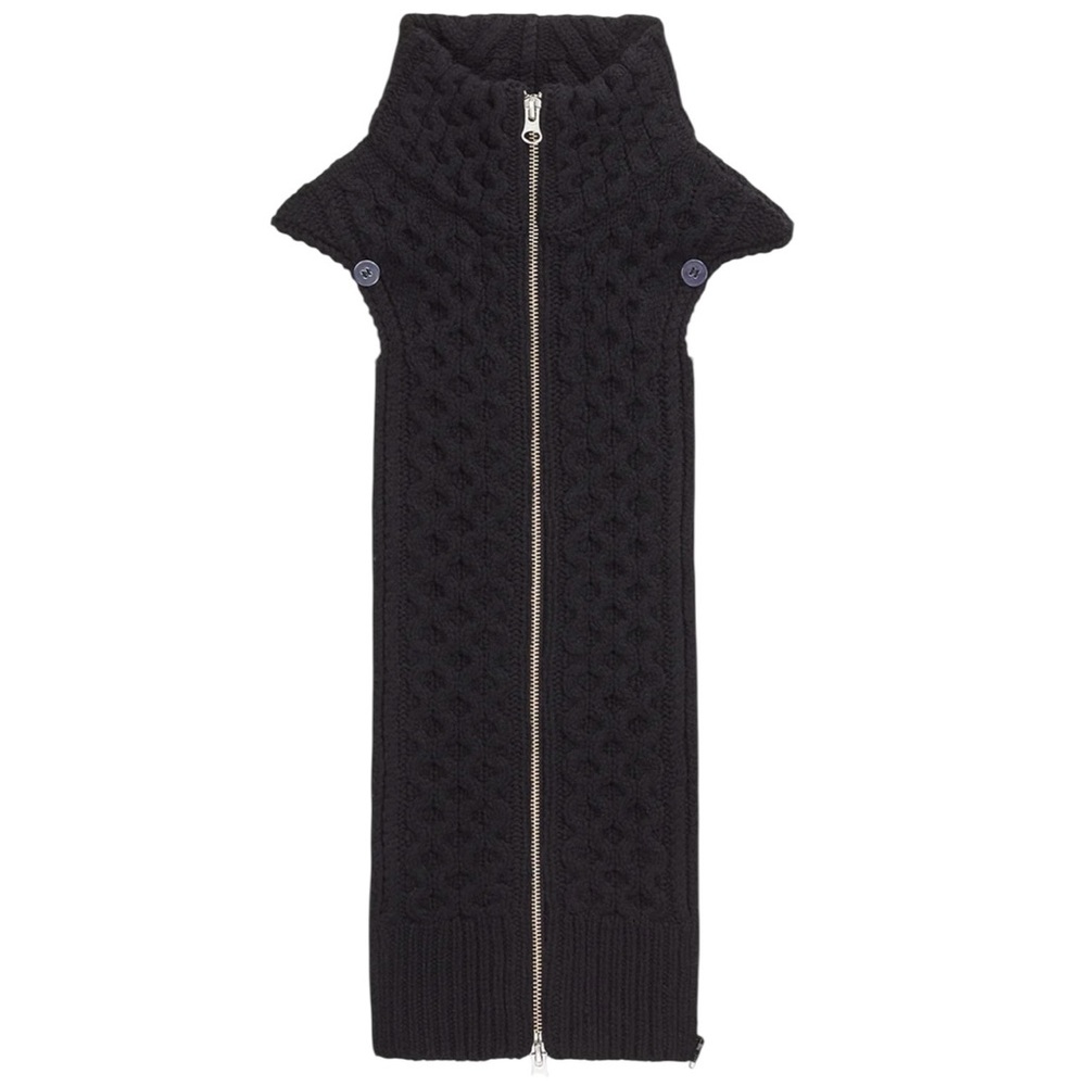 Veronica Beard Black Knit Scarf